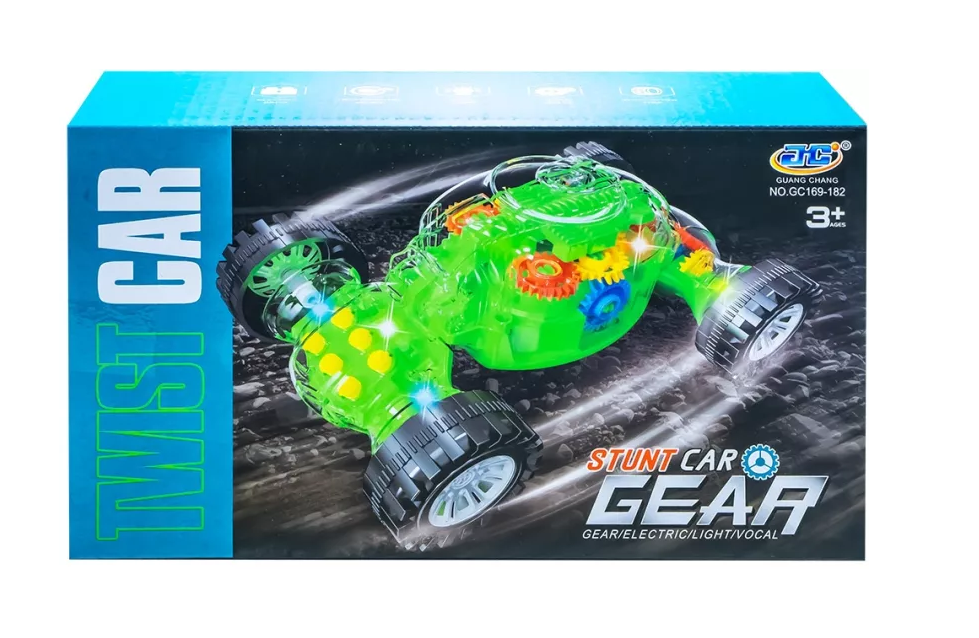 Masina cascadorii Twist Car transparenta cu lumini si sunete 3+ [2]