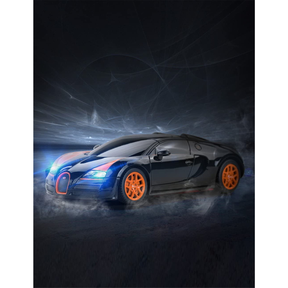 MASINA CU TELECOMANDA BUGATTI GRAND SPORT VITESSE NEGRU CU SCARA 1 LA 18 [7]