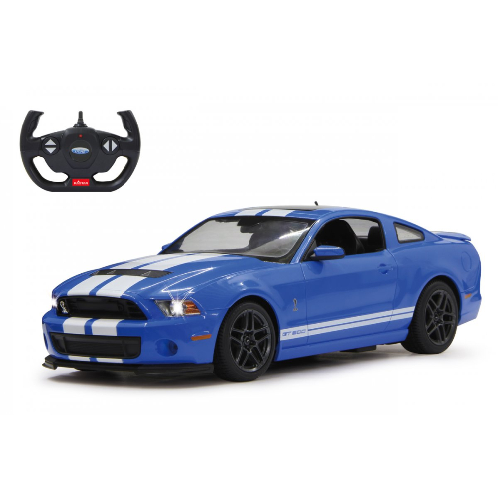 MASINA CU TELECOMANDA FORD SHELBY GT500 ALBASTRU CU SCARA 1 LA 14 [2]