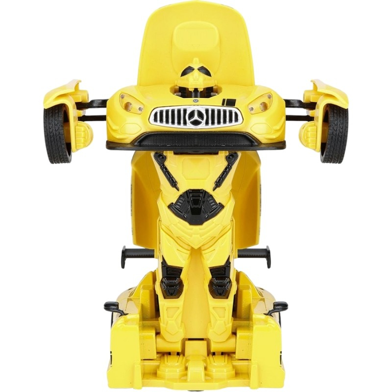 MASINUTA METALICA CONVERTIBILA MERCEDES BENZ GT3 GALBENA CU SCARA 1 LA 32 [4]