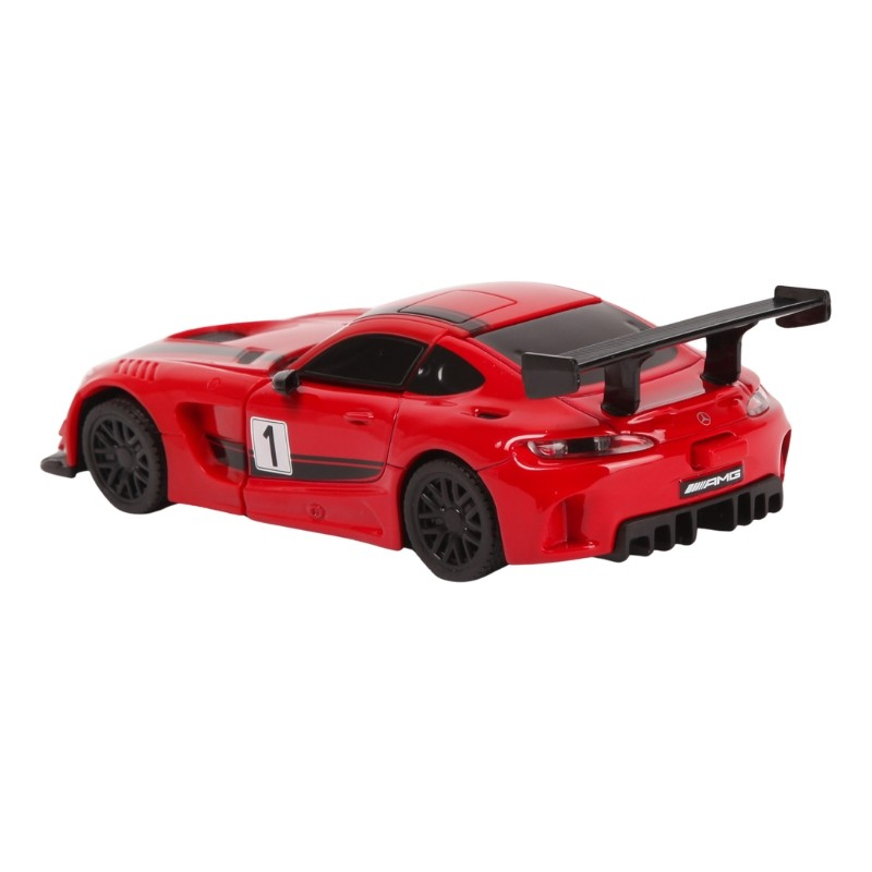 MASINUTA METALICA CONVERTIBILA MERCEDES BENZ GT3 ROSIE CU SCARA 1 LA 32 [4]