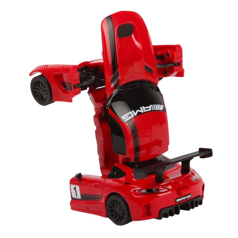 MASINUTA METALICA CONVERTIBILA MERCEDES BENZ GT3 ROSIE CU SCARA 1 LA 32 [5]