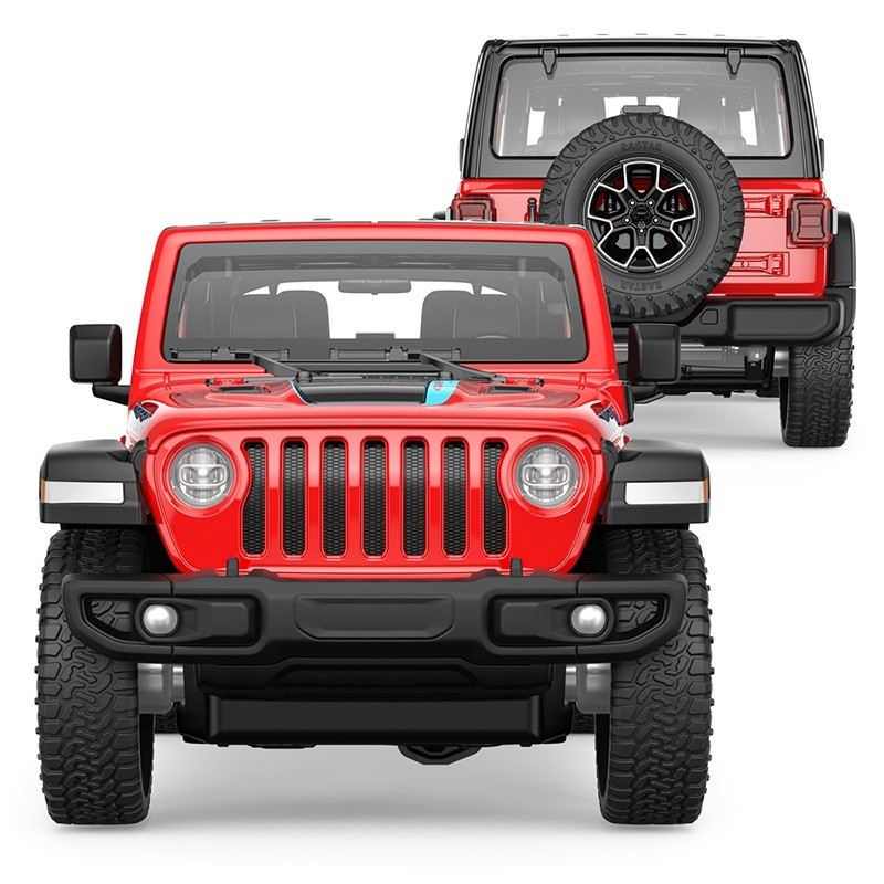 MASINUTA METALICA JEEP WRANGLER RUBICON 4XE ROSU CU SCARA 1 LA 32 [3]