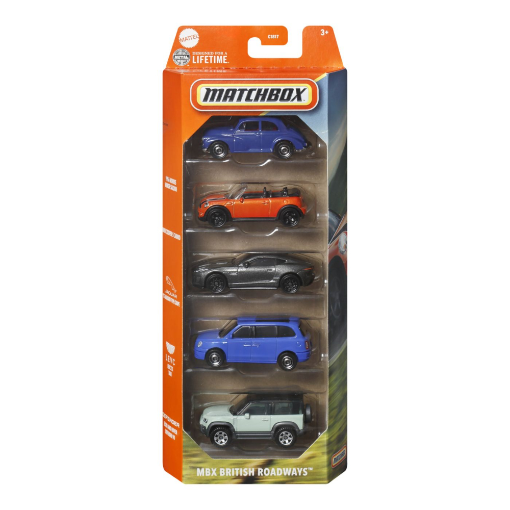 MATCHBOX SET 5 MASINUTE METALICE MBX BRITISH ROADWAYS SCARA 1:64 [1]