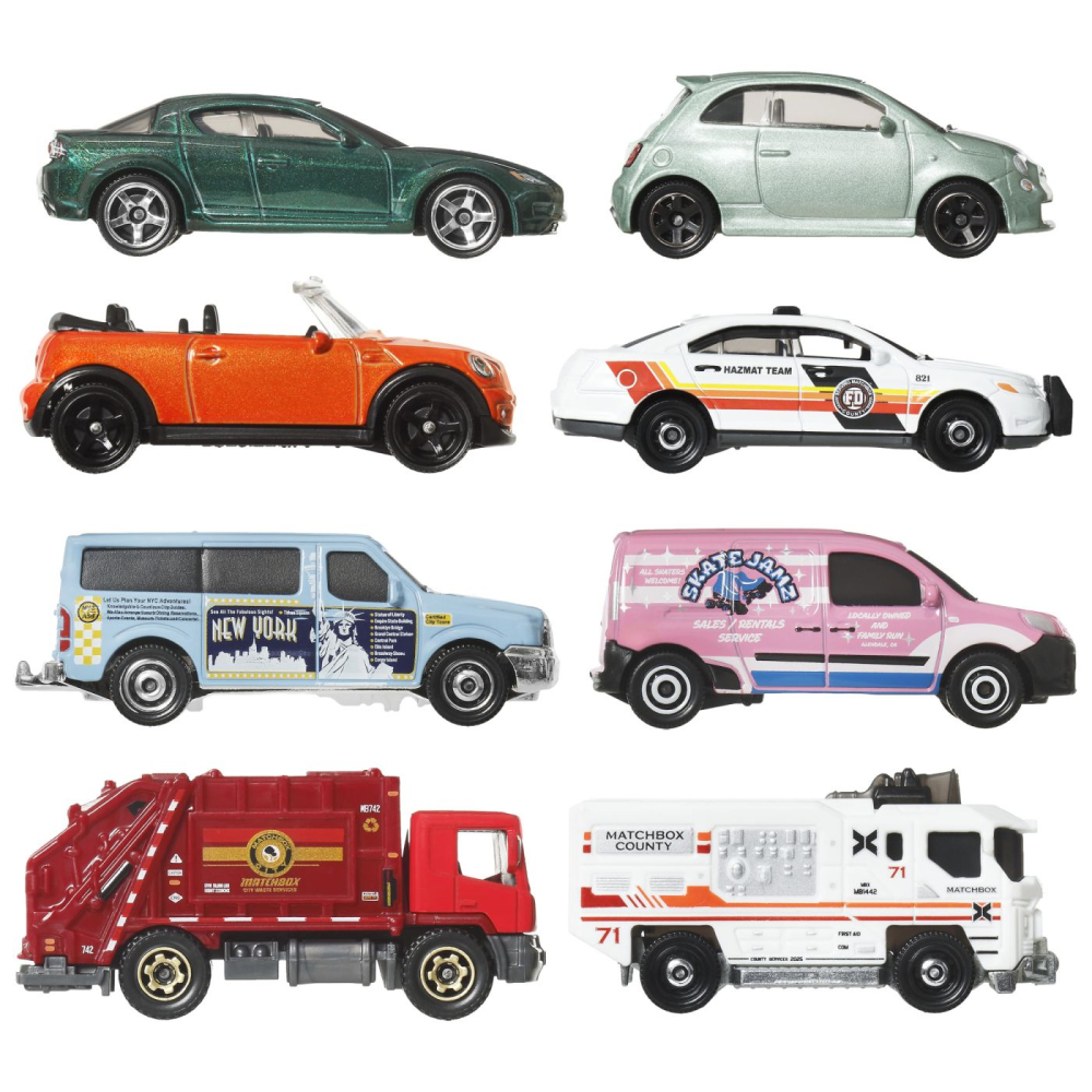 MATCHBOX SET 8 MASINUTE METALICE EXCLUSIV VAN UTILITAR FORD SCARA 1 LA 64 [3]