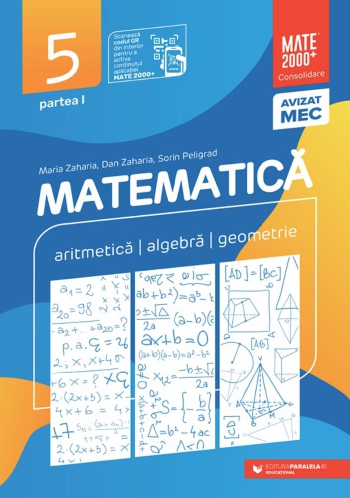 Matematica. Consolidare clasa a V-a 2025-2026 (Aritmetica, algebra, geometrie) – Partea I – Maria Zaharia, Dan Zaharia, Sorin Peligrad [1]
