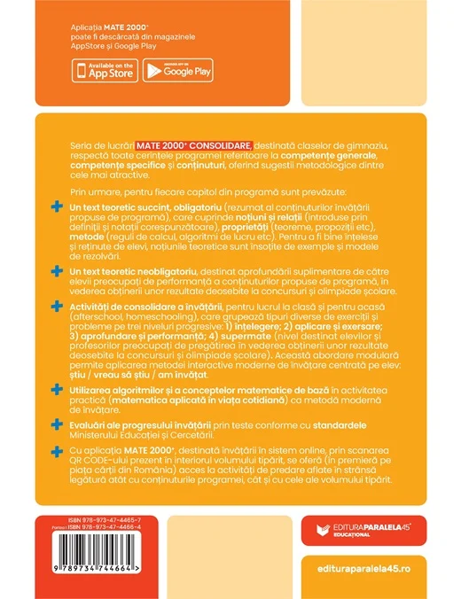 Matematica Algebra geometrie Clasa a VIII-a partea I Mate 2000+ Consolidare 2026-2027 Maria Negrila, Anton Negrila [2]