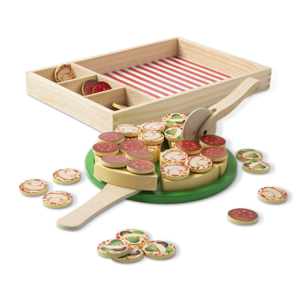 MELISSA AND DOUG SET DE JOACA DIN LEMN PETRECERE CU PIZZA [9]