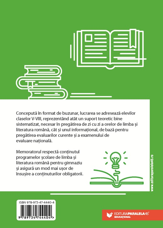 Memorator de limba si literatura romana pentru clasele 5-8 - Mihaela Daniela Cirstea, Laura Raluca Surugiu [2]