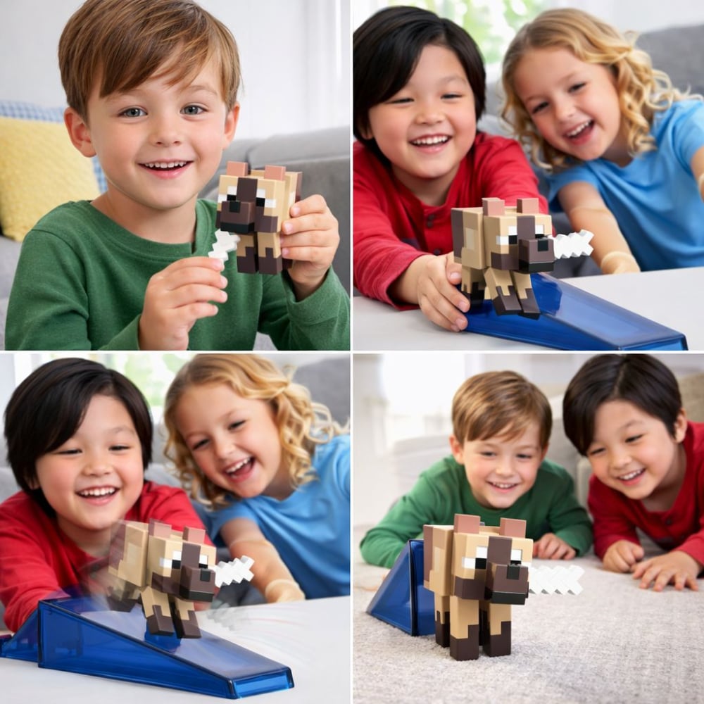 MINECRAFT CRAFT A BLOCK FIGURINA LUP 8CM [3]