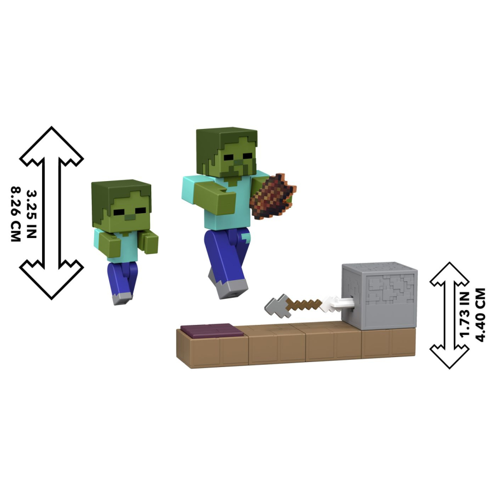 MINECRAFT REDSTONE CHARGED SET CAPCANA CU SAGETI PENTRU ZOMBI FIGURINA CU ACCESORII [7]
