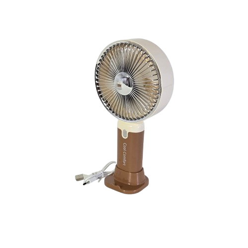 Mini ventilator de mana portabil cu suport Duoguo maro [3]