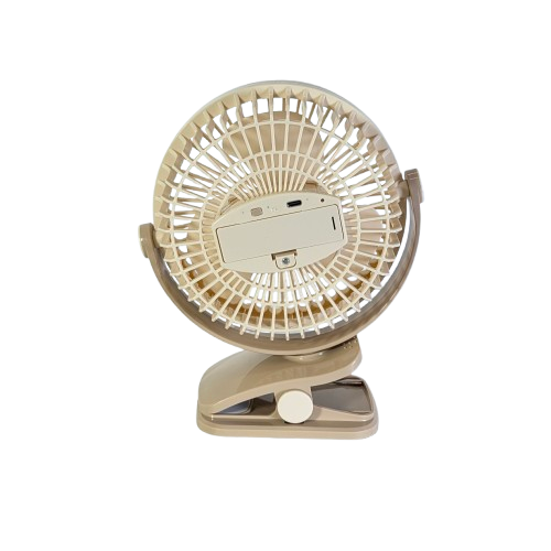 Ventilator portabil reincarcabil cu clema si suport reglabil crem [2]