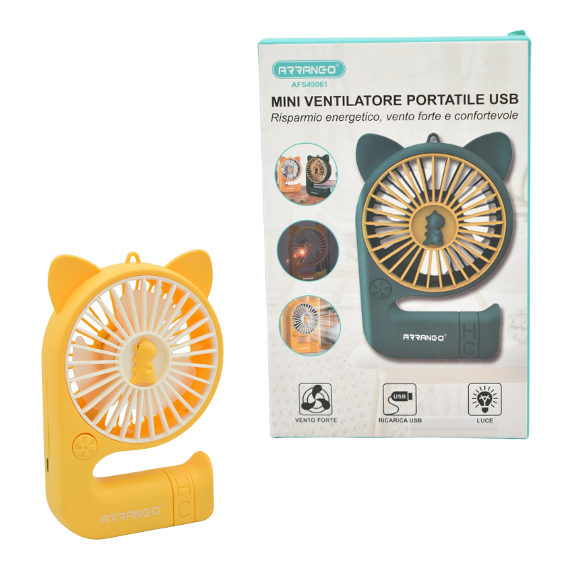 Mini ventilator portabil incarcare USB 15 cm Arrango [2]