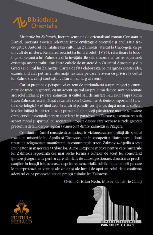 Misteriile lui Zalmoxis - Constantin Daniel [3]