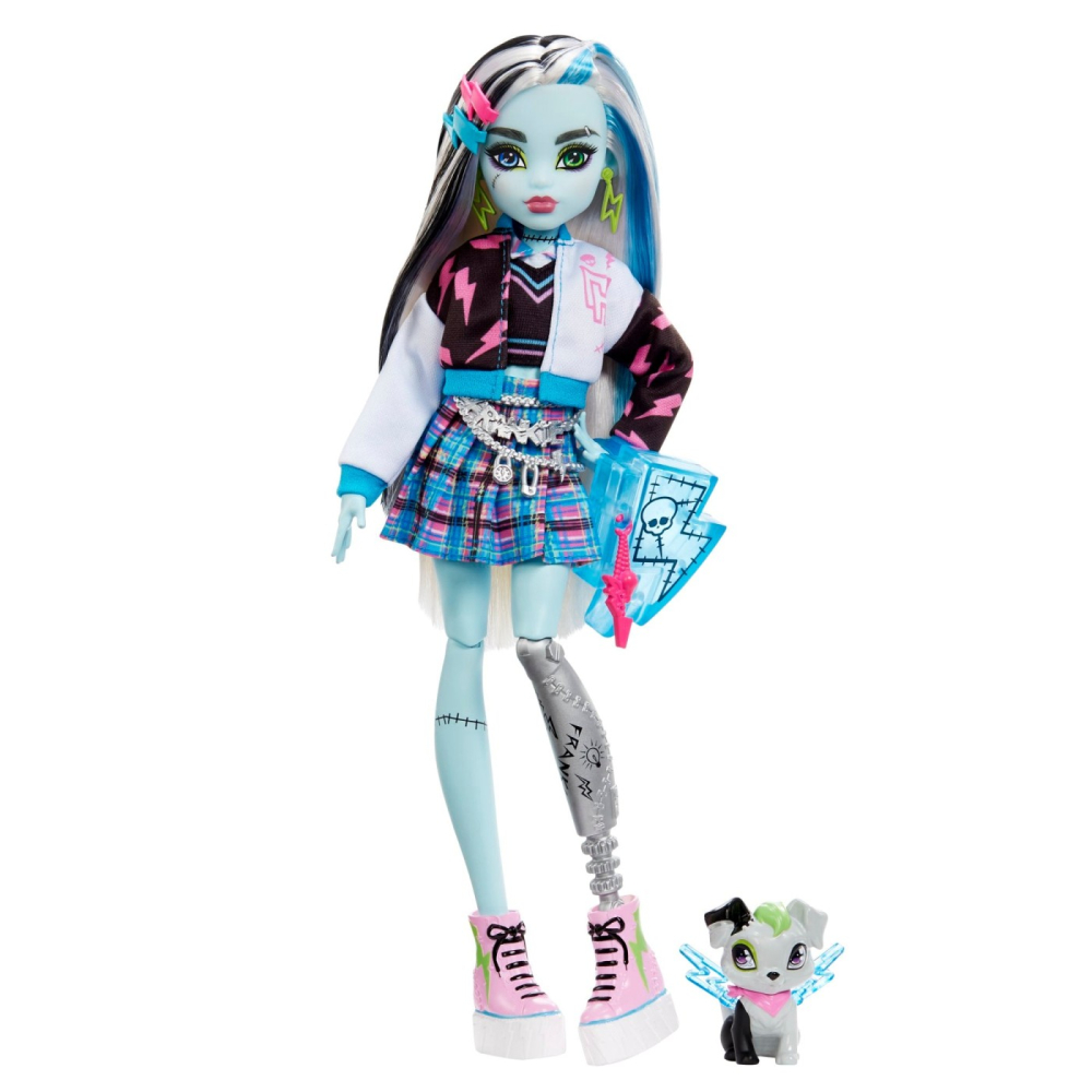 MONSTER HIGH PAPUSA FRANKIE STEIN CU ANIMALUT SI ACCESORII [2]