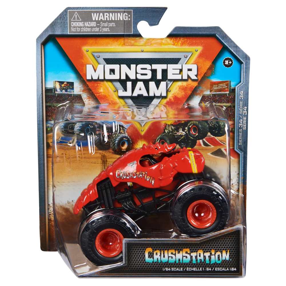 MONSTER JAM MASINUTA METALICA CRUSHSTATION SCARA 1 LA 64 [1]