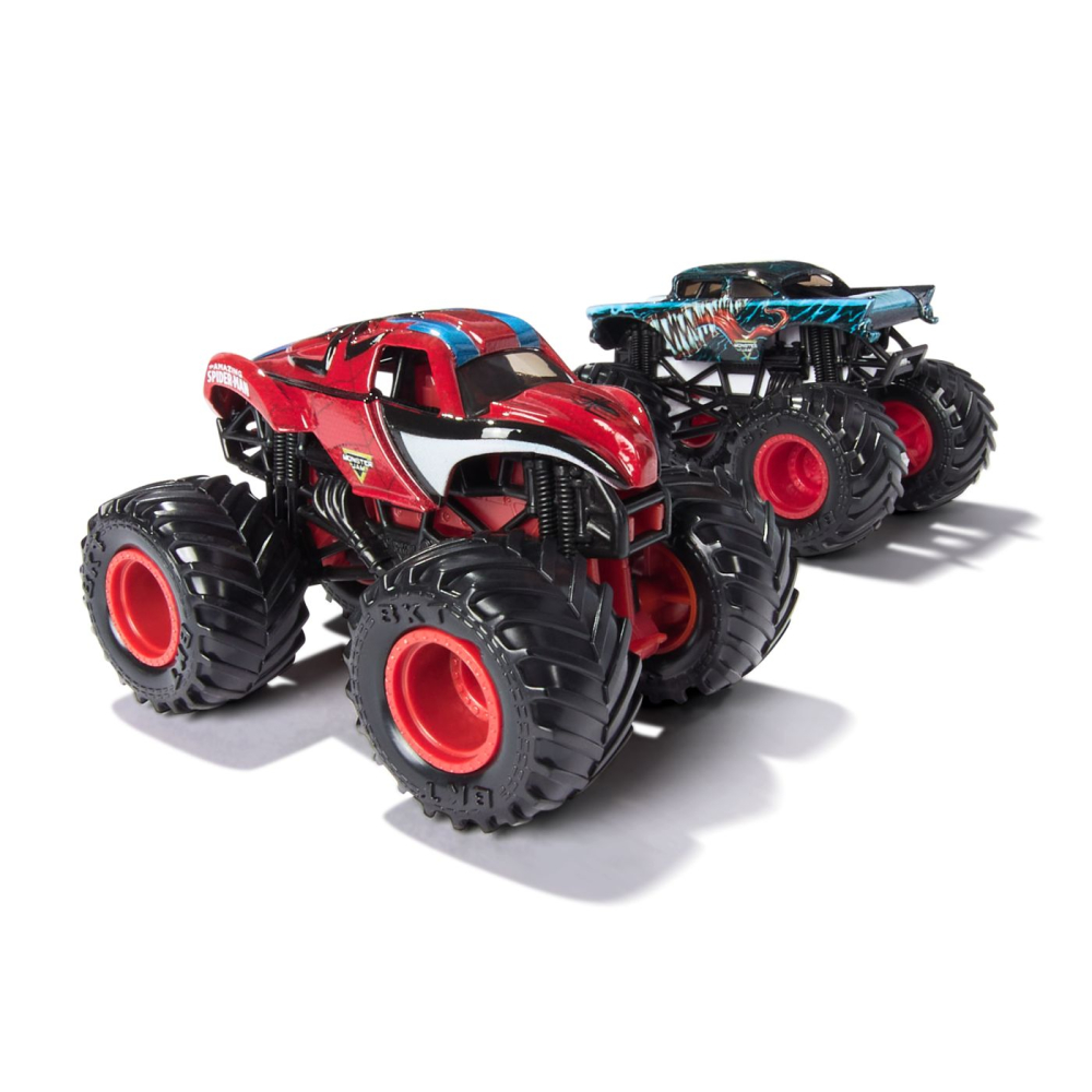 MONSTER JAM SET 2 MASINUTE METALICE VENOM VS THE AMAZING SPIDERMAN SCARA 1 LA 65 [2]