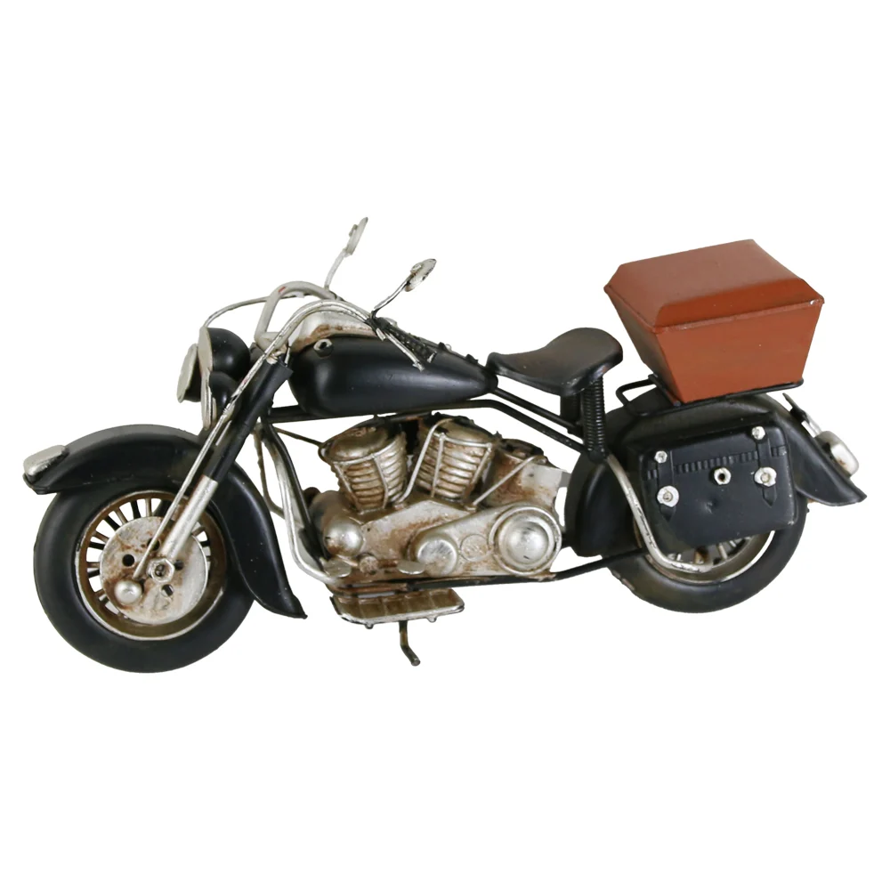 Motocicleta decorativa retro din metal 27x7x13 cm [2]