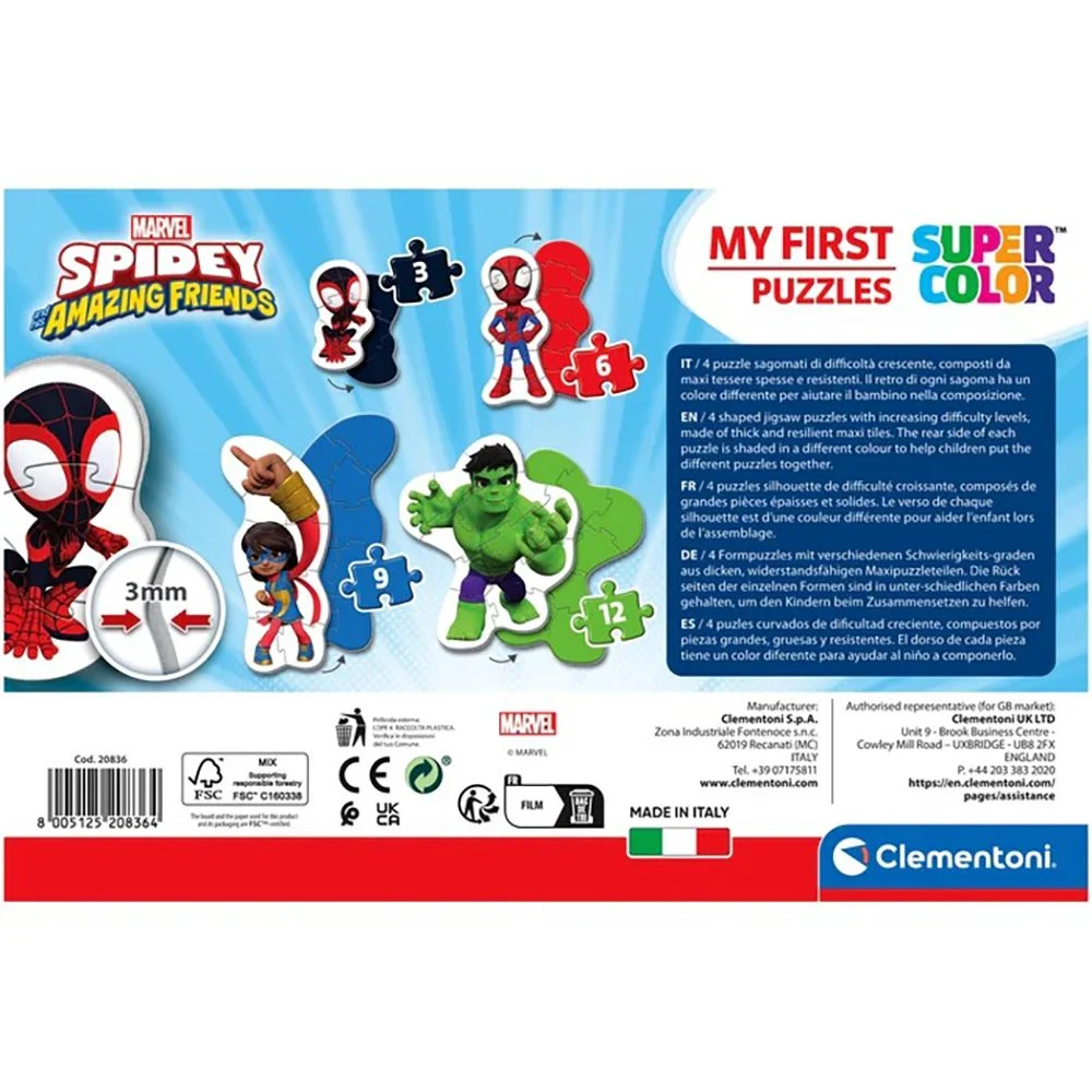 My first puzzles Puzzle Spidey and his Amazing Friends Set 4 in 1 Clementoni [2]