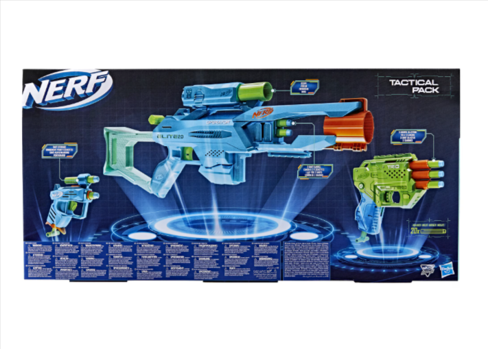 Set 3 blastere Nerf Elite 2.0 Tactical Pack cu 20 de proiectile [4]