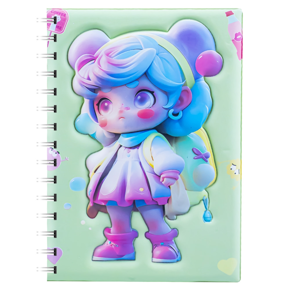 Notes 3D cu arc 80 file fetita culori diferite [5]