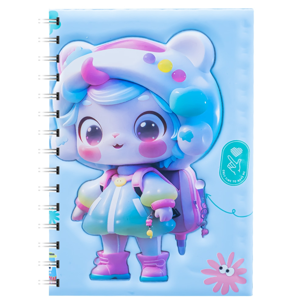 Notes 3D cu arc 80 file fetita culori diferite [4]