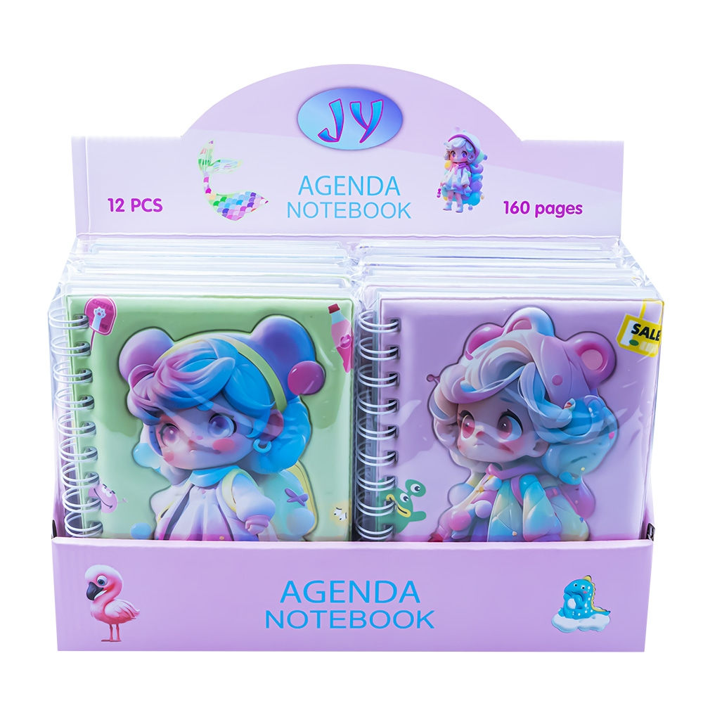 Notes 3D cu arc 80 file fetita culori diferite [6]