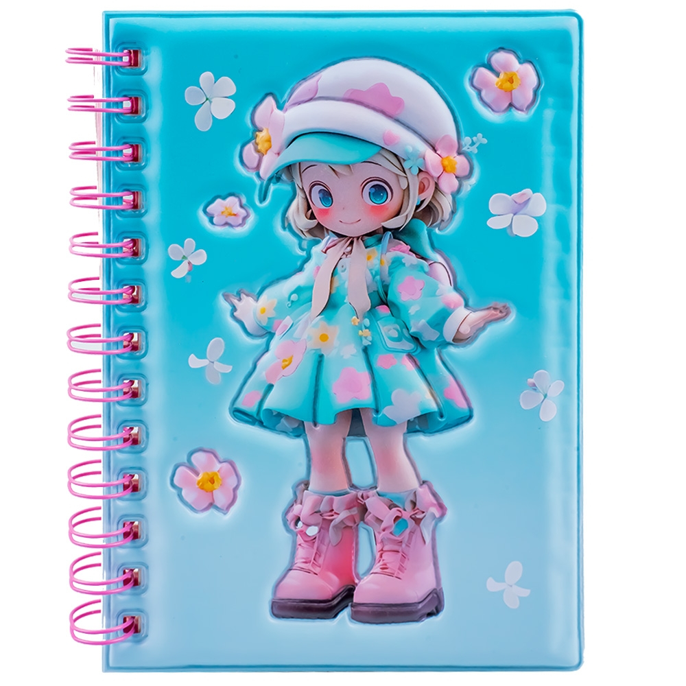 Notes A6 cu arc 60 file 3D fetita diverse modele [4]