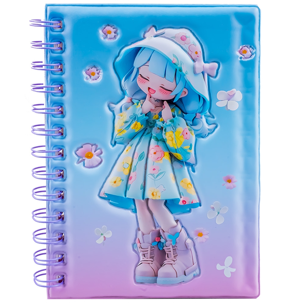 Notes A6 cu arc 60 file 3D fetita diverse modele [6]