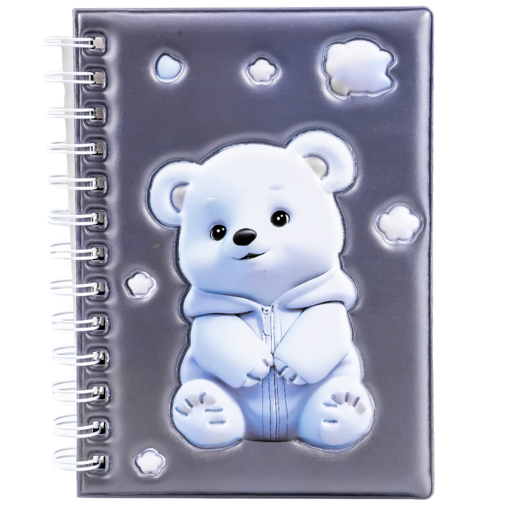 Notes A6 cu arc 60 file 3D ursulet diverse culori [5]