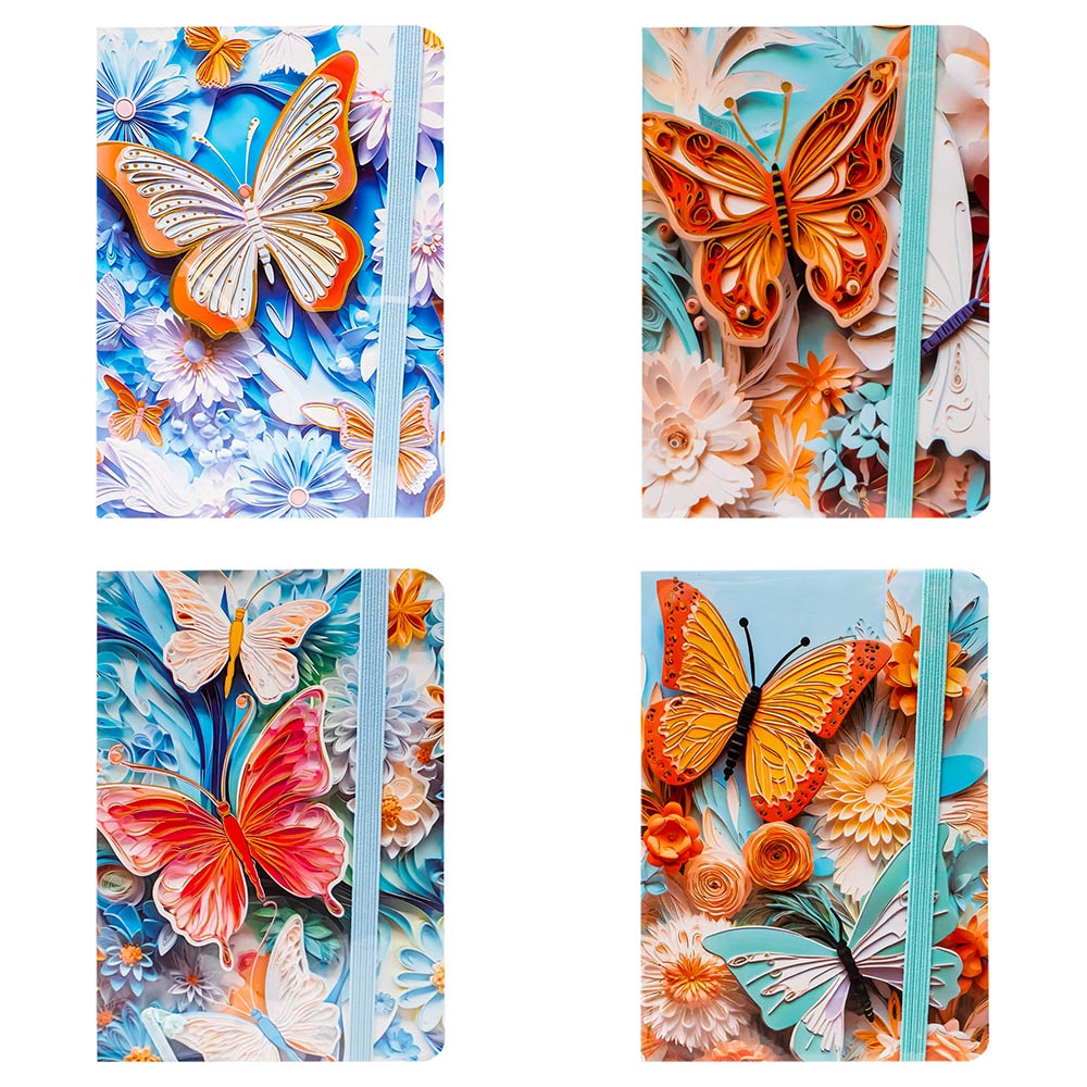 Notes A6 cu elastic 80 file Butterfly diverse modele [1]