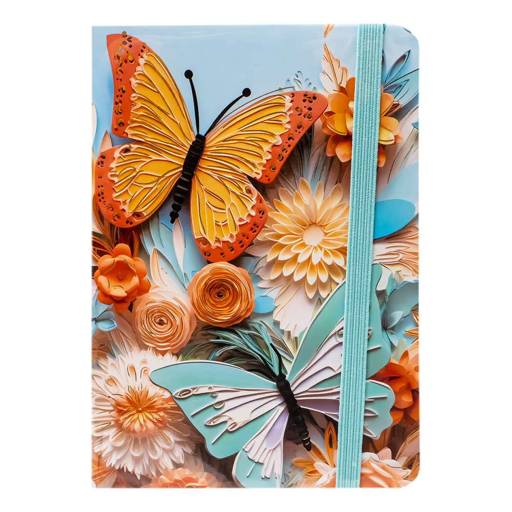 Notes A6 cu elastic 80 file Butterfly diverse modele [4]