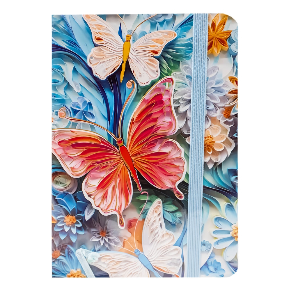 Notes A6 cu elastic 80 file Butterfly diverse modele [3]