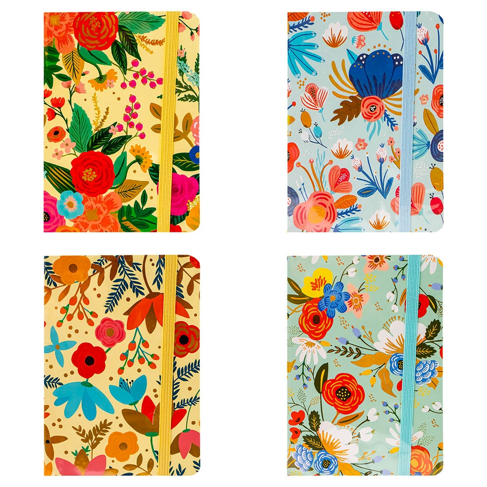 Notes A6 dictando cu elastic 80 file flowers [1]