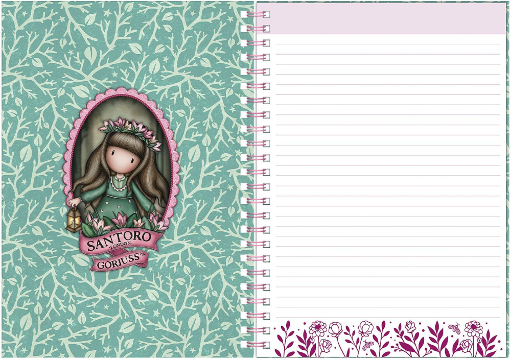 Agenda dictando Santoro Gorjuss In The Forest Woodland Wildflower + 2 semne de carte [5]