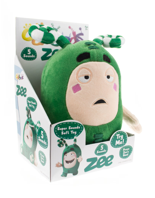 Jucarie de plus cu sunete Oddbods Zee 25 cm [2]