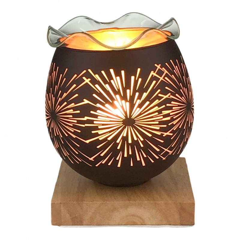 Candela din sticla cu bec 12x16 cm diverse modele [8]