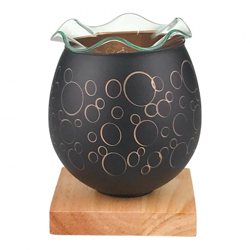 Candela din sticla cu bec 12x16 cm diverse modele [5]