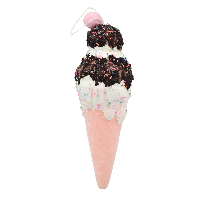 Ornament de agatat cornet cu inghetata 9x28 cm [1]