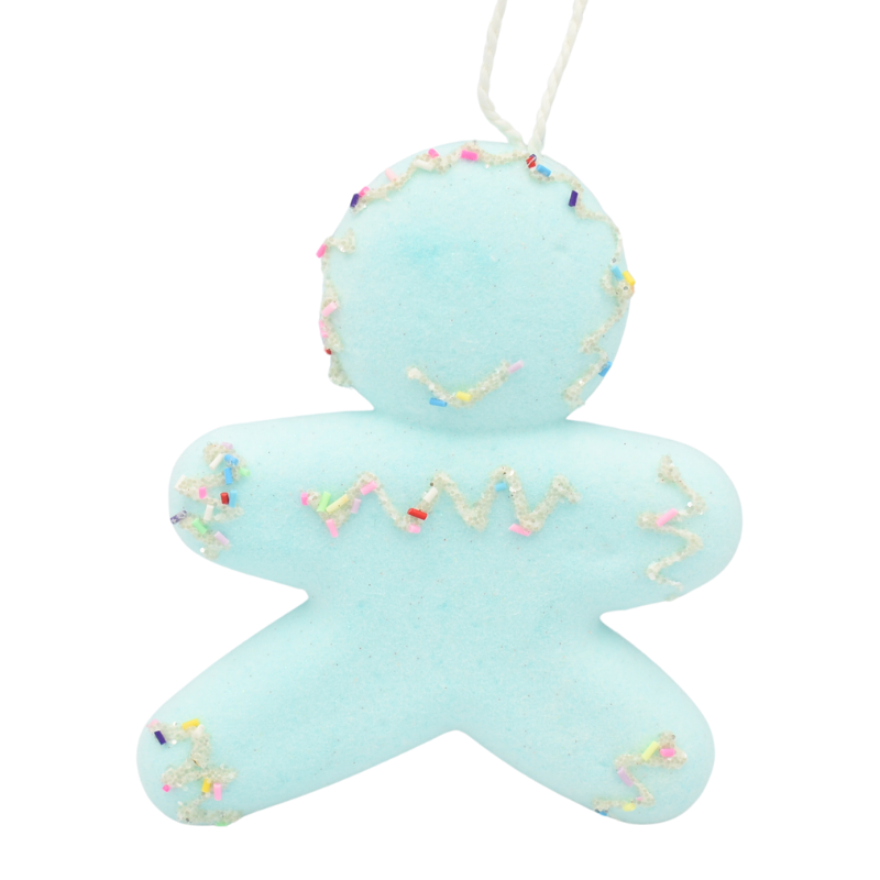 Ornament de agatat turta dulce polistiren 15x12 cm albastru [1]