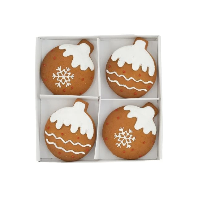 Ornament de brad turta dulce din rasina 4.3x5.1x0.9 cm 4/set [1]