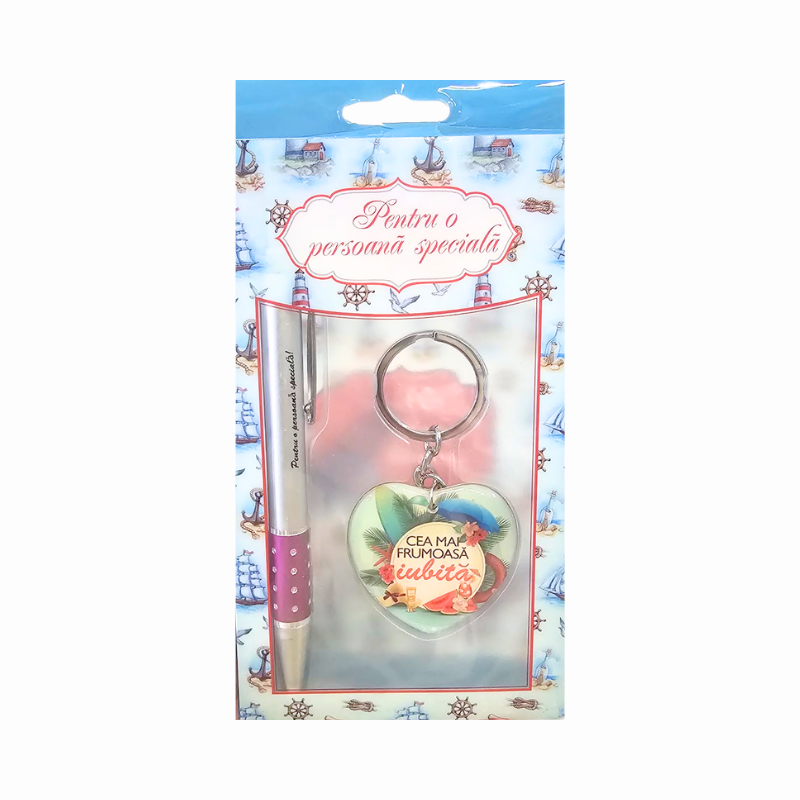 Set cadou pix cu breloc Cea Mai Frumoasa Iubita modele diferite [2]