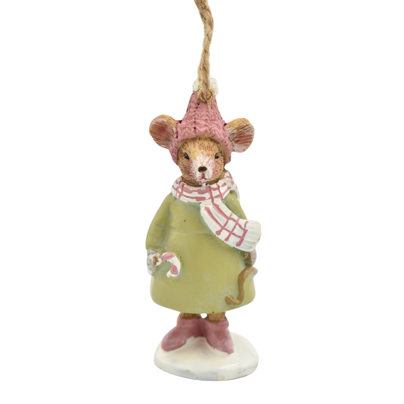 Ornament soricel din rasina cu agatatoare 3.2x3x8.2 cm [1]