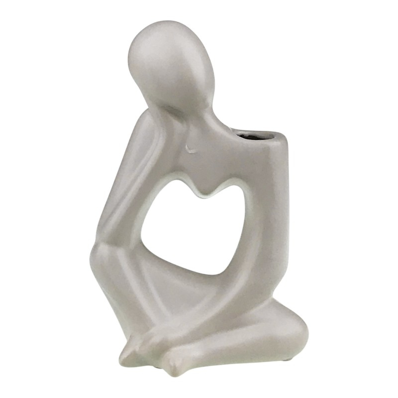 Vaza decorativa din ceramica 13x20 cm Om ganditor [4]