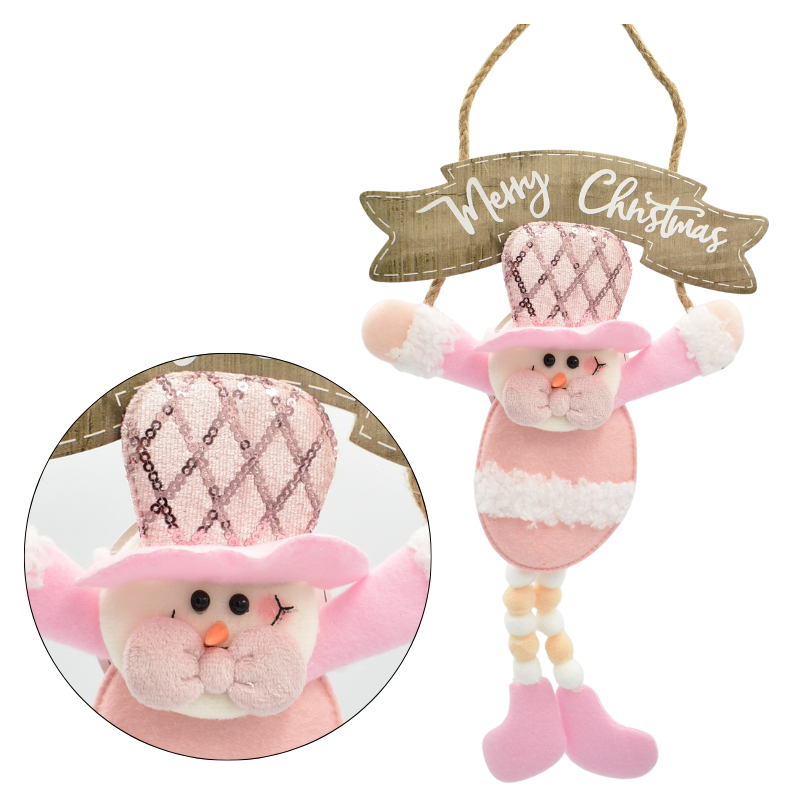 Ornament pentru brad mos roz 19x34 cm [1]