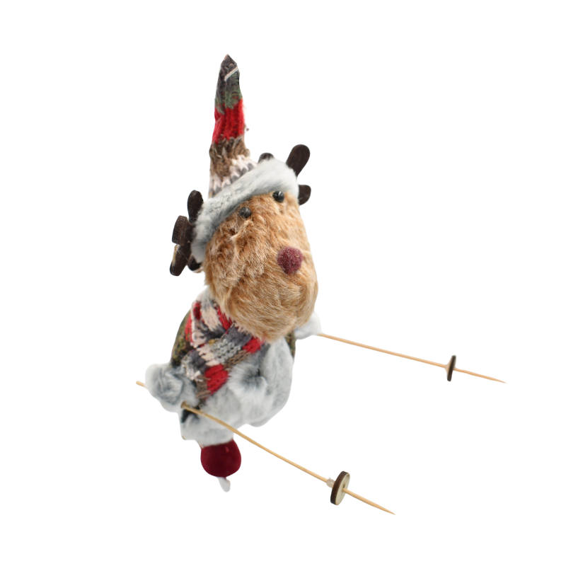 Ornament pentru brad ren cu patine 12x23 cm [3]