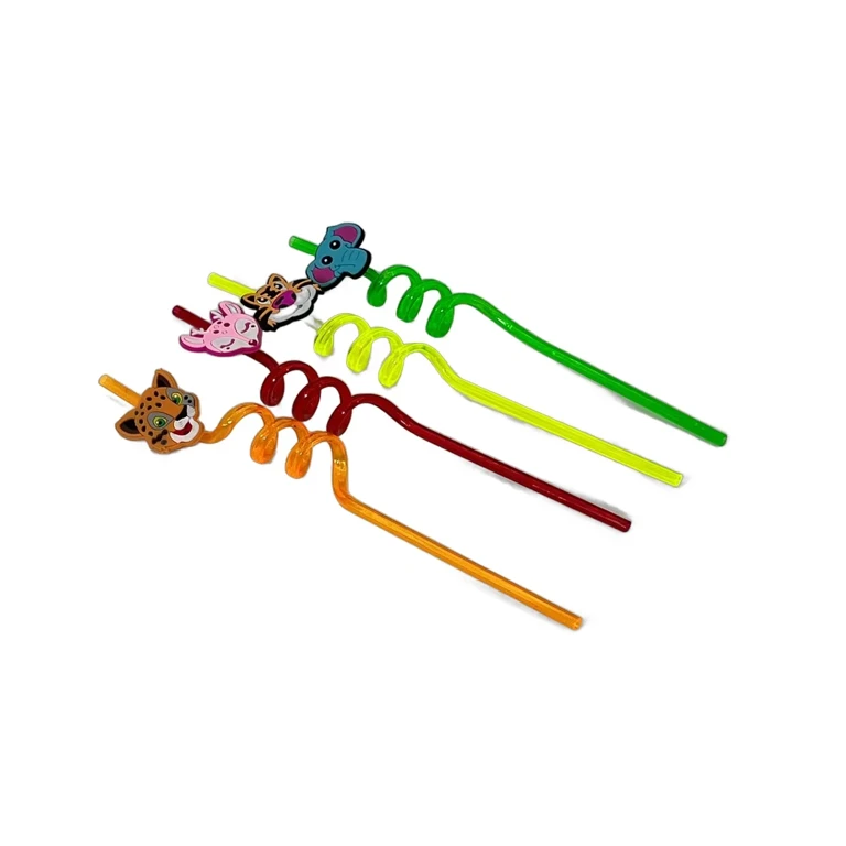Paie rasucite din plastic pentru bauturi 4/set multicolor [2]