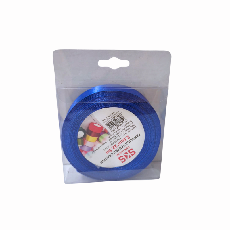 Panglica 2.5 cm x 22.5 m albastru regal SKS Sinkalstar [2]