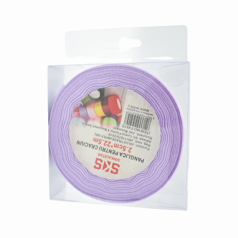 Panglica 2.5 cm x 22.5 m  mov deschis SKS Sinkalstar [2]